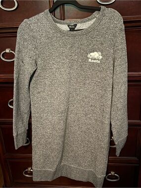 Roots Women's Gray Crew Sweatshirt Dress